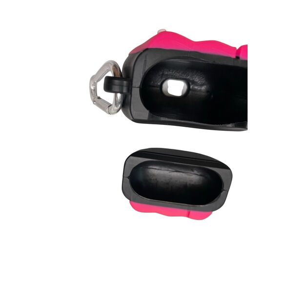 Pink Lips 3D Silicone AirPods Pro Case Shockproof Cover With Carabiner Clip - Picture 3 of 7